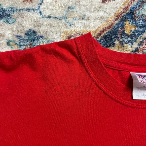 Vintage NHL Calgary Flames Iginla Autographed T-shirt Large - Picture 5 of 5